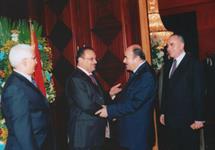 السفير الدكتور الشميري يستقبل سفير فلسطين منذر الدجاني 22 مايو 2006م