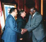 الدكتور الشميري المندوب الدائم لدى جامعة الدول العربية والسفير عبد العزيز الكميم يستقبلان سفير زامبيا -2005م