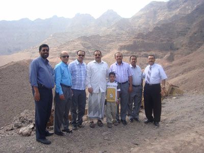 الشميري في زيارة لمشروع العمودي في جبل شمسان